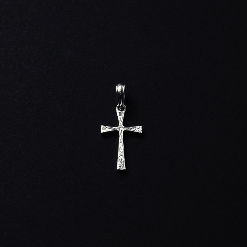 画像1: ANTIDOTE BUYERS CLUB/Engraved Tiny Cross Pendant（Silver）