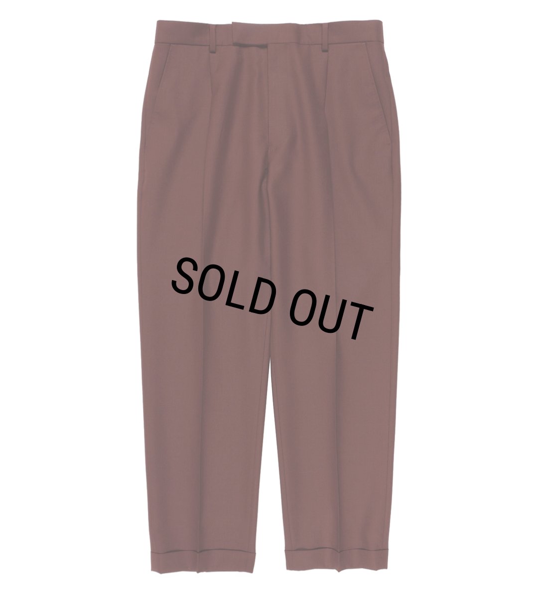 画像2: WACKO MARIA/DORMEUIL / PLEATED TROUSERS（TYPE-2）（DARK RED）［ワンタックスラックス(TYPE-2)-22秋冬］ (2)