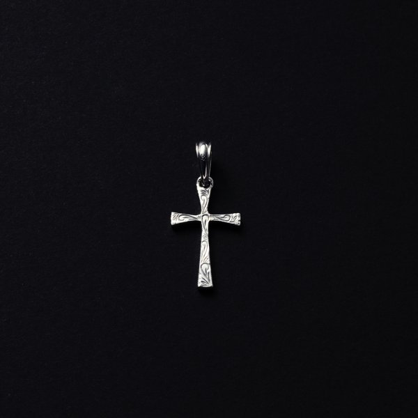 画像1: ANTIDOTE BUYERS CLUB/Engraved Tiny Cross Pendant（Silver）［タイニークロスペンダント］
