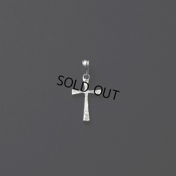 画像1: ANTIDOTE BUYERS CLUB/Engraved Tiny Cross Pendant（Silver）