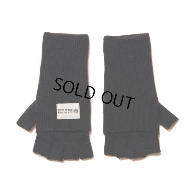 画像1: COOTIE PRODUCTIONS/Fingerless Cuffed Knit Glove（Black）［フィンガーレスニットグローブ-22秋冬］