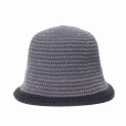 画像1: COOTIE PRODUCTIONS/Knit Crusher Hat（Gray Line）［ニットクラッシャーハット-22秋冬］ (1)