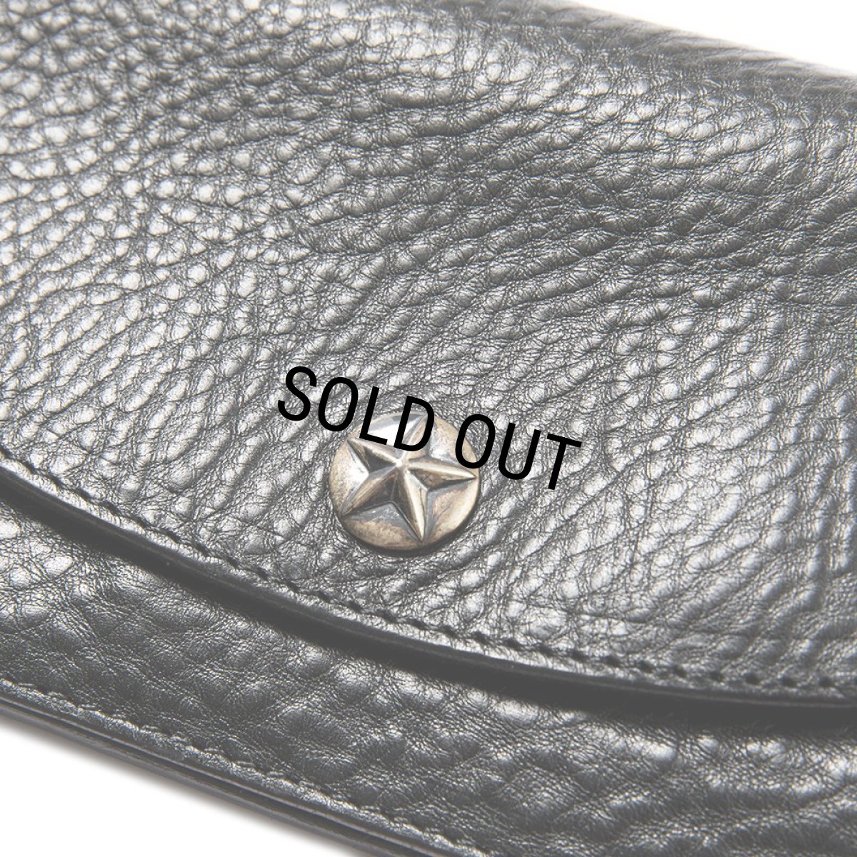画像7: CALEE/SILVER STAR CONCHO LEATHER LONG WALLET（BLACK）［レザーロングウォレット-24春夏］ (7)