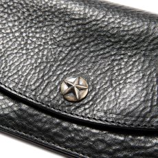 画像7: CALEE/SILVER STAR CONCHO LEATHER LONG WALLET（BLACK）［レザーロングウォレット-24春夏］ (7)