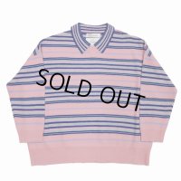 DAIRIKU/Lager Border Knit（Pink&SkyBlue）［ラガーボーダーニット-23春夏］