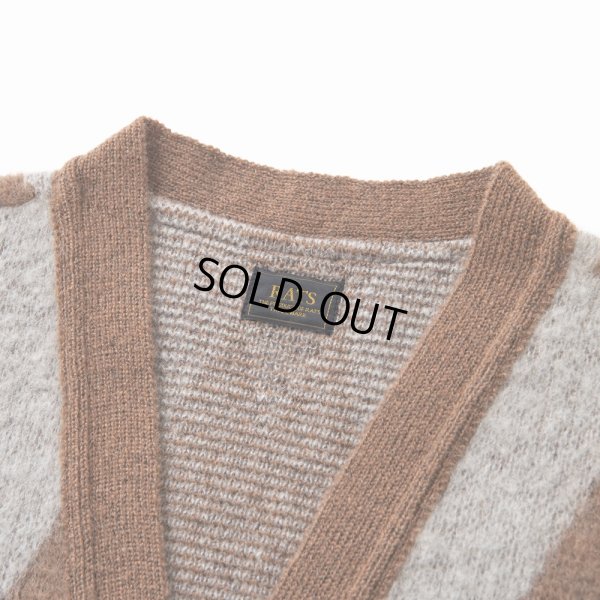画像3: 【40%OFF】RATS/ARGYLE MOHAIR KNIT CARDIGAN（BROWN）［アーガイルモヘアカーディガン-22秋冬］