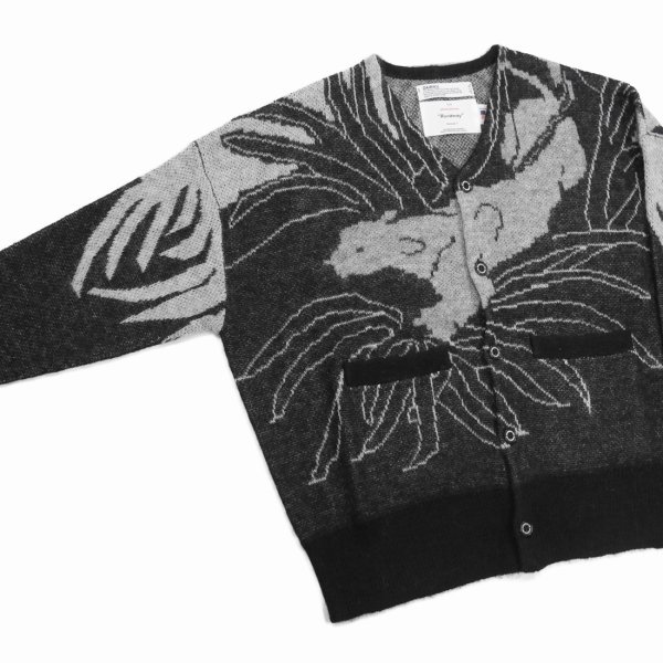画像3: DAIRIKU/"Leopard" Mohair Cardigan Knit（Black） 【40%OFF】［レオパードモヘアニットカーディガン-23春夏］