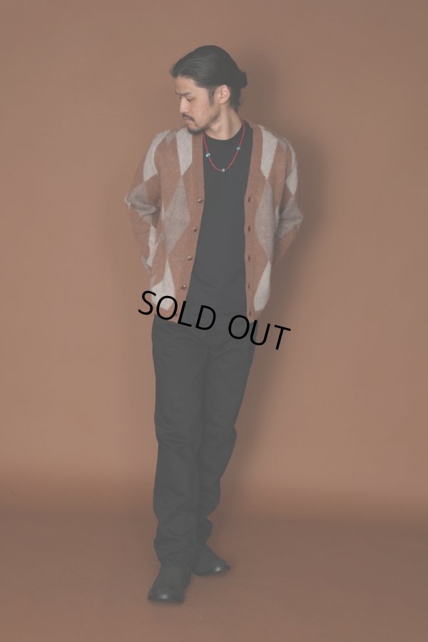 画像4: 【40%OFF】RATS/ARGYLE MOHAIR KNIT CARDIGAN（BROWN）［アーガイルモヘアカーディガン-22秋冬］