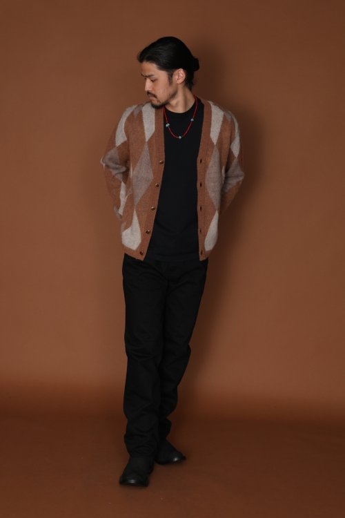 他の写真3: 【40%OFF】RATS/ARGYLE MOHAIR KNIT CARDIGAN（BROWN）［アーガイルモヘアカーディガン-22秋冬］