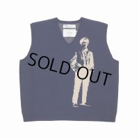 DAIRIKU/"Benjamin" Knit Vest（Navy）［ニットベスト-23春夏］