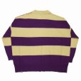 画像2: DAIRIKU/Lager Border Knit（Yellow&Purple）［ラガーボーダーニット-23春夏］ (2)