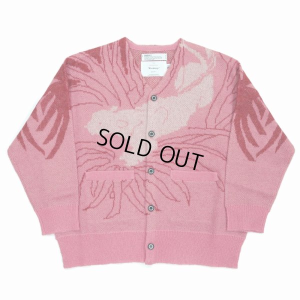 画像1: DAIRIKU/"Leopard" Mohair Cardigan Knit（Pink） 【40%OFF】［レオパードモヘアニットカーディガン-23春夏］