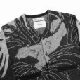画像4: 【50%OFF】DAIRIKU/"Leopard" Mohair Cardigan Knit（Black）［レオパードモヘアニットカーディガン-23春夏］ (4)