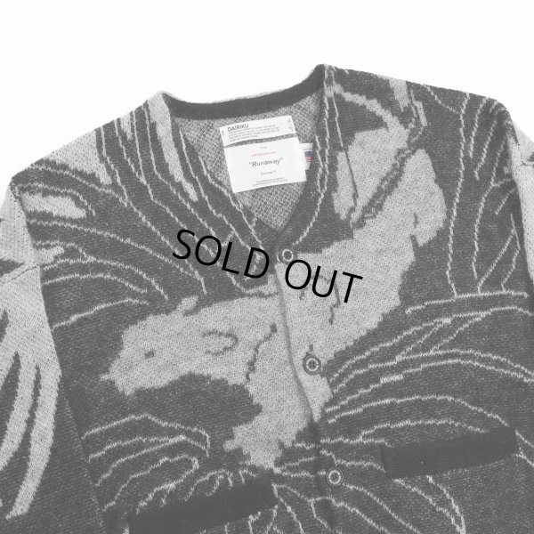 画像4: 【50%OFF】DAIRIKU/"Leopard" Mohair Cardigan Knit（Black）［レオパードモヘアニットカーディガン-23春夏］