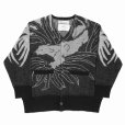 画像1: 【50%OFF】DAIRIKU/"Leopard" Mohair Cardigan Knit（Black）［レオパードモヘアニットカーディガン-23春夏］ (1)