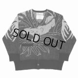 【50%OFF】DAIRIKU/"Leopard" Mohair Cardigan Knit（Black）［レオパードモヘアニットカーディガン-23春夏］