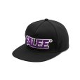画像1: CALEE/CALEE Univ. embroidery cap（Black/Purple）［ツイルキャップ-22秋冬］ (1)