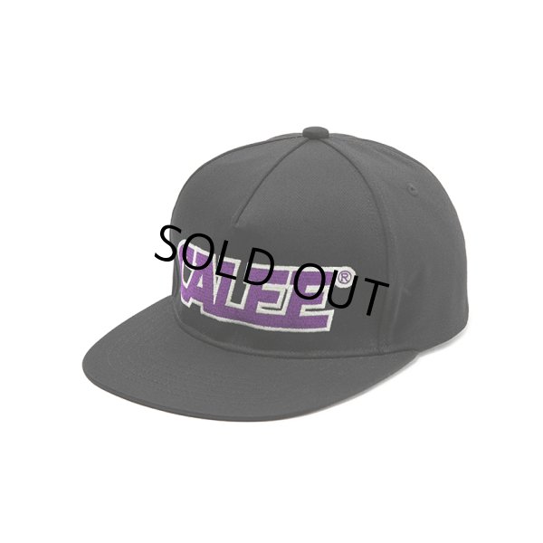 画像1: CALEE/CALEE Univ. embroidery cap（Black/Purple）［ツイルキャップ-22秋冬］