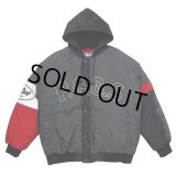 PORKCHOP/HOODED STADIUM JKT（GRAY/RED）［フーデッドスタジアムJKT-23春夏］