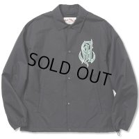 CALEE/CAL Logo fol drop shoulder utility coach jacket -Naturally paint design-（Black）［コーチJKT-23春夏］