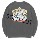 CALEE/B.L Bunny crew neck sweat（Black）［クルーネックスウェット-23春夏］