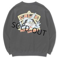 CALEE/B.L Bunny crew neck sweat（Black）［クルーネックスウェット-23春夏］