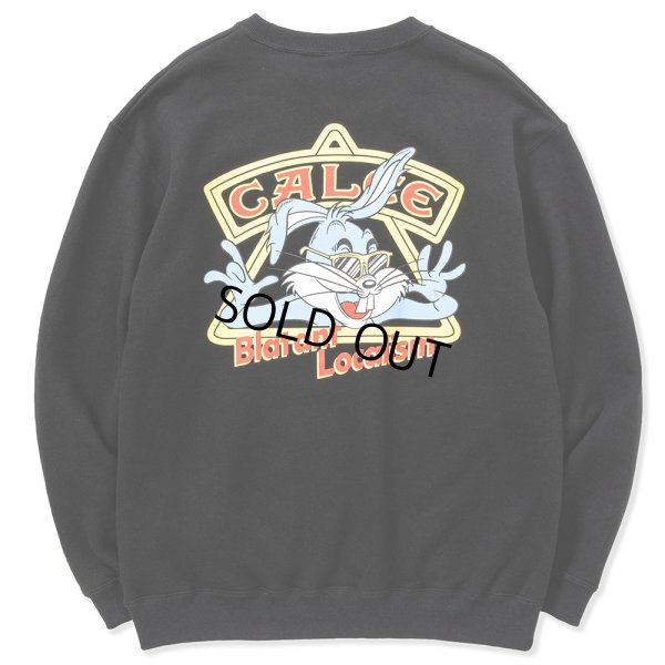 画像1: CALEE/B.L Bunny crew neck sweat（Black）［クルーネックスウェット-23春夏］