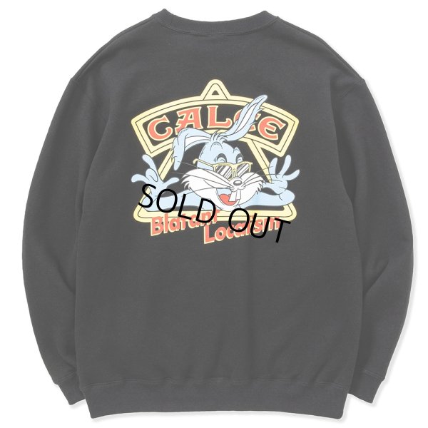 画像1: CALEE/B.L Bunny crew neck sweat（Black）［クルーネックスウェット-23春夏］