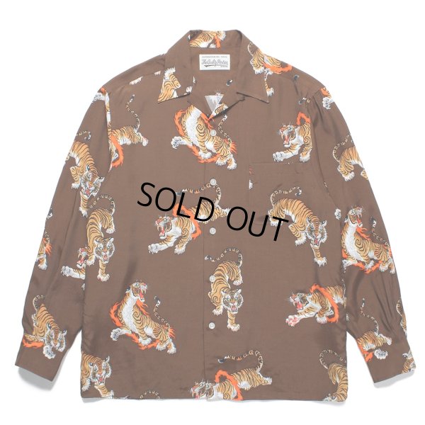 画像1: WACKO MARIA/TIM LEHI / HAWAIIAN SHIRT L/S（BROWN）［ハワイアンシャツ-23春夏］