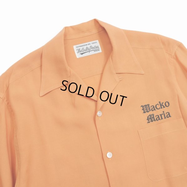 画像2: WACKO MARIA/50'S OPEN COLLAR SHIRT（TYPE-2）（ORANGE）［50'Sオープンカラーシャツ-23春夏］