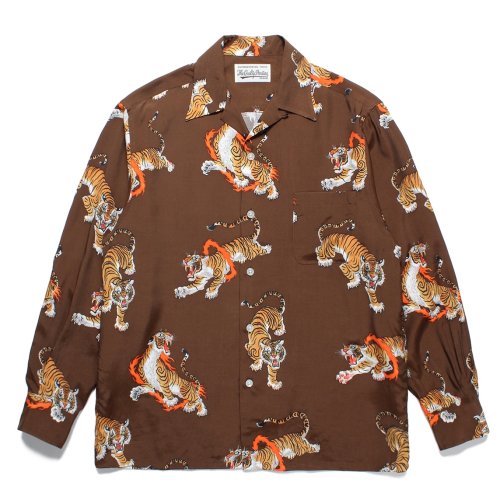 他の写真1: WACKO MARIA/TIM LEHI / HAWAIIAN SHIRT L/S（BROWN）［ハワイアンシャツ-23春夏］