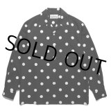 WACKO MARIA/DOTS OPEN COLLAR SHIRT（BLACK）［ドットオープンカラーシャツ-23春夏］