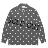 WACKO MARIA/DOTS OPEN COLLAR SHIRT（BLACK）［ドットオープンカラーシャツ-23春夏］