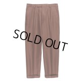 WACKO MARIA/PLEATED TROUSERS（TYPE-1）（BROWN）［ワンタックT/Cスラックス(TYPE-1)-23春夏］