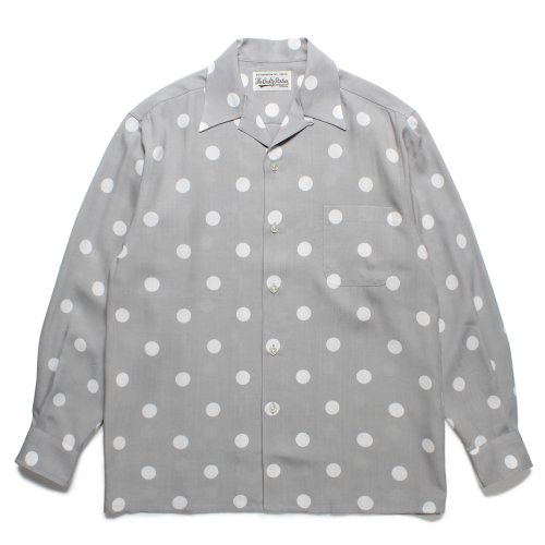 他の写真1: WACKO MARIA/DOTS OPEN COLLAR SHIRT（GRAY）［ドットオープンカラーシャツ-23春夏］