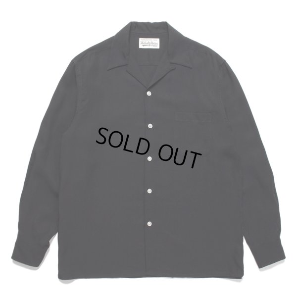 画像1: WACKO MARIA/50'S OPEN COLLAR SHIRT（TYPE-1）（BLACK）［50'Sオープンカラーシャツ-23春夏］