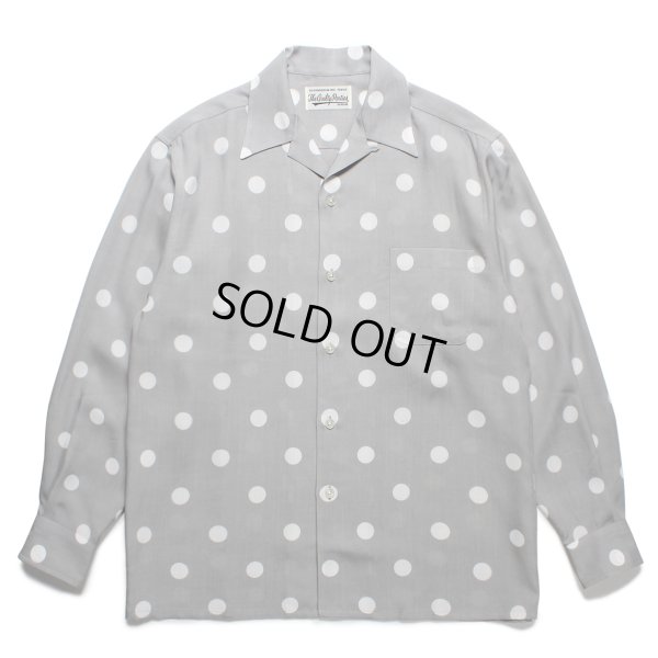 画像1: WACKO MARIA/DOTS OPEN COLLAR SHIRT（GRAY）［ドットオープンカラーシャツ-23春夏］