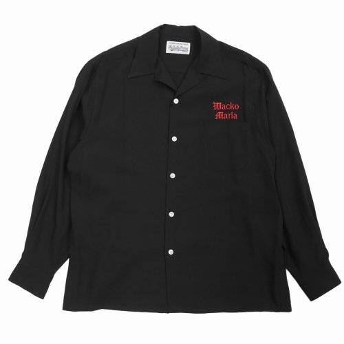 他の写真1: WACKO MARIA/50'S OPEN COLLAR SHIRT（TYPE-2）（BLACK）［50'Sオープンカラーシャツ-23春夏］