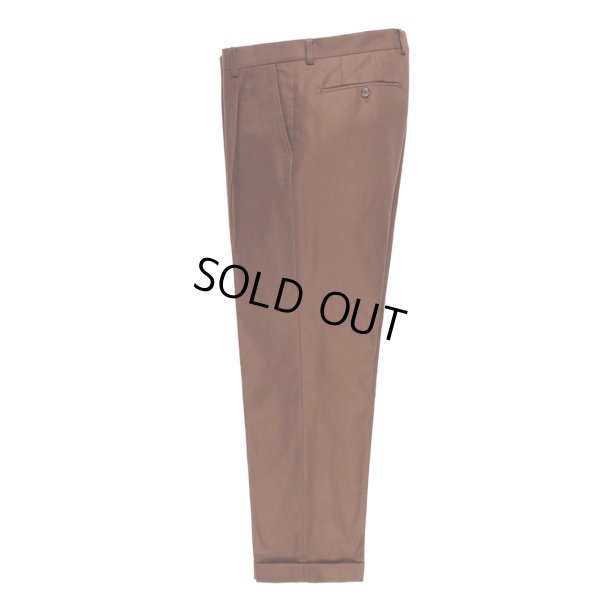画像2: WACKO MARIA/PLEATED TROUSERS（TYPE-1）（BROWN）［ワンタックT/Cスラックス(TYPE-1)-23春夏］