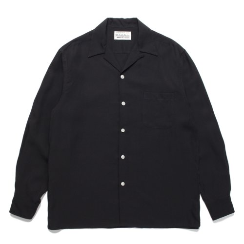 他の写真1: WACKO MARIA/50'S OPEN COLLAR SHIRT（TYPE-1）（BLACK）［50'Sオープンカラーシャツ-23春夏］