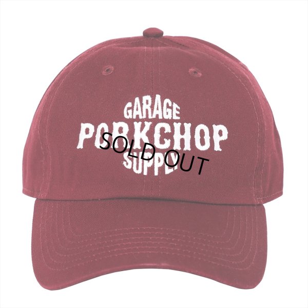 画像1: PORKCHOP/B&S BASE CAP（BURGUNDY）［6パネルキャップ-23春夏］