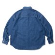 画像2: COOTIE PRODUCTIONS/Denim Work Shirt（Indigo Fade）［フェード加工デニムワークシャツ-23春夏］ (2)