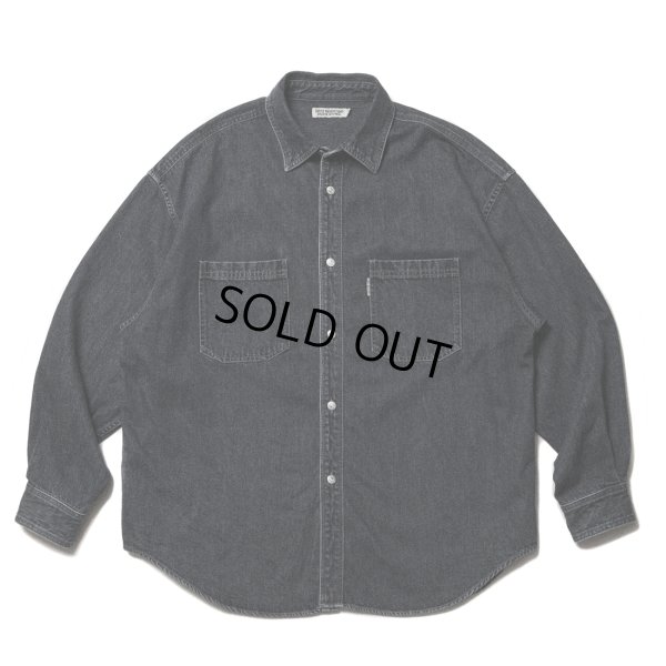 画像1: COOTIE PRODUCTIONS/Denim Work Shirt（Black Fade）［フェード加工デニムワークシャツ-23春夏］