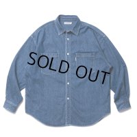 COOTIE PRODUCTIONS/Denim Work Shirt（Indigo Fade）［フェード加工デニムワークシャツ-23春夏］