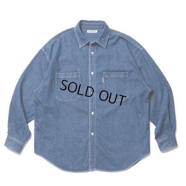 画像1: COOTIE PRODUCTIONS/Denim Work Shirt（Indigo Fade）［フェード加工デニムワークシャツ-23春夏］