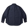 画像2: COOTIE PRODUCTIONS/Denim Work Shirt（Indigo One Wash）［ワンウォッシュ加工デニムワークシャツ-23春夏］ (2)