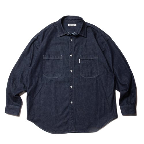 他の写真1: COOTIE PRODUCTIONS/Denim Work Shirt（Indigo One Wash）［ワンウォッシュ加工デニムワークシャツ-23春夏］