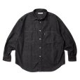 画像1: COOTIE PRODUCTIONS/Denim Work Shirt（Black One Wash）［ワンウォッシュデニムワークシャツ-23春夏］ (1)