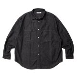 COOTIE PRODUCTIONS/Denim Work Shirt（Black One Wash）［ワンウォッシュ加工デニムワークシャツ-23春夏］
