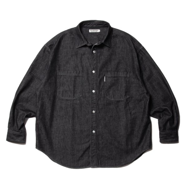 画像1: COOTIE PRODUCTIONS/Denim Work Shirt（Black One Wash）［ワンウォッシュデニムワークシャツ-23春夏］